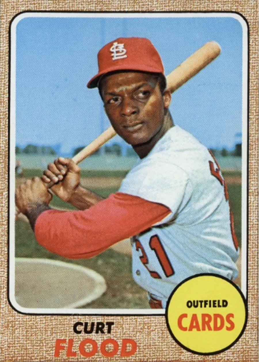 1968 Topps #180 Curt Flood, St. Louis Cardinals