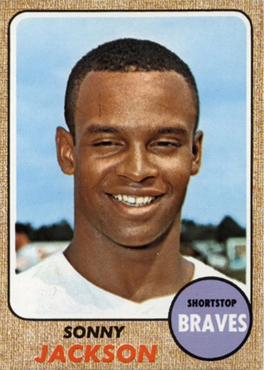 1968 Topps #187 Sonny Jackson, Atlanta Braves