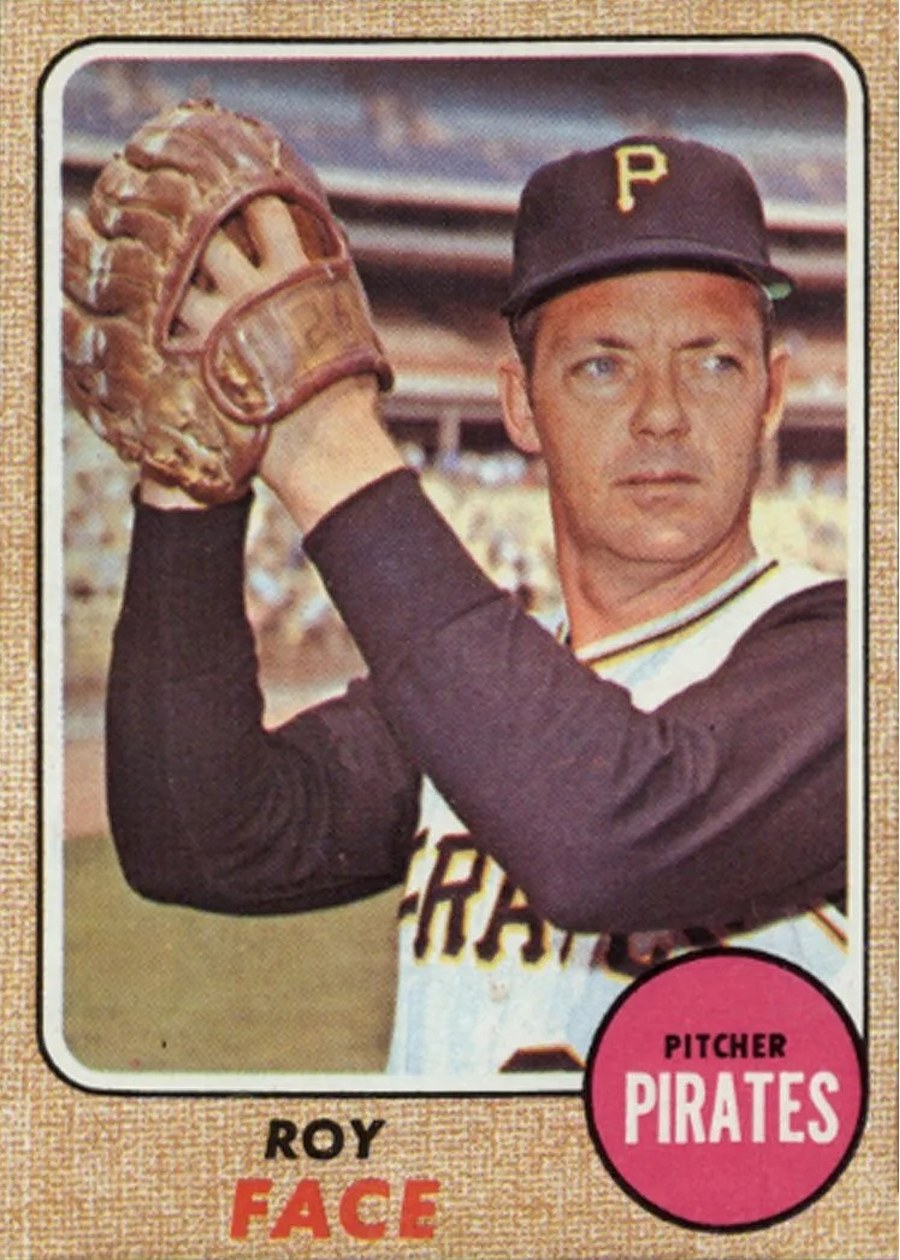 1968 Topps #198 Roy Face, Pittsburgh Pirates