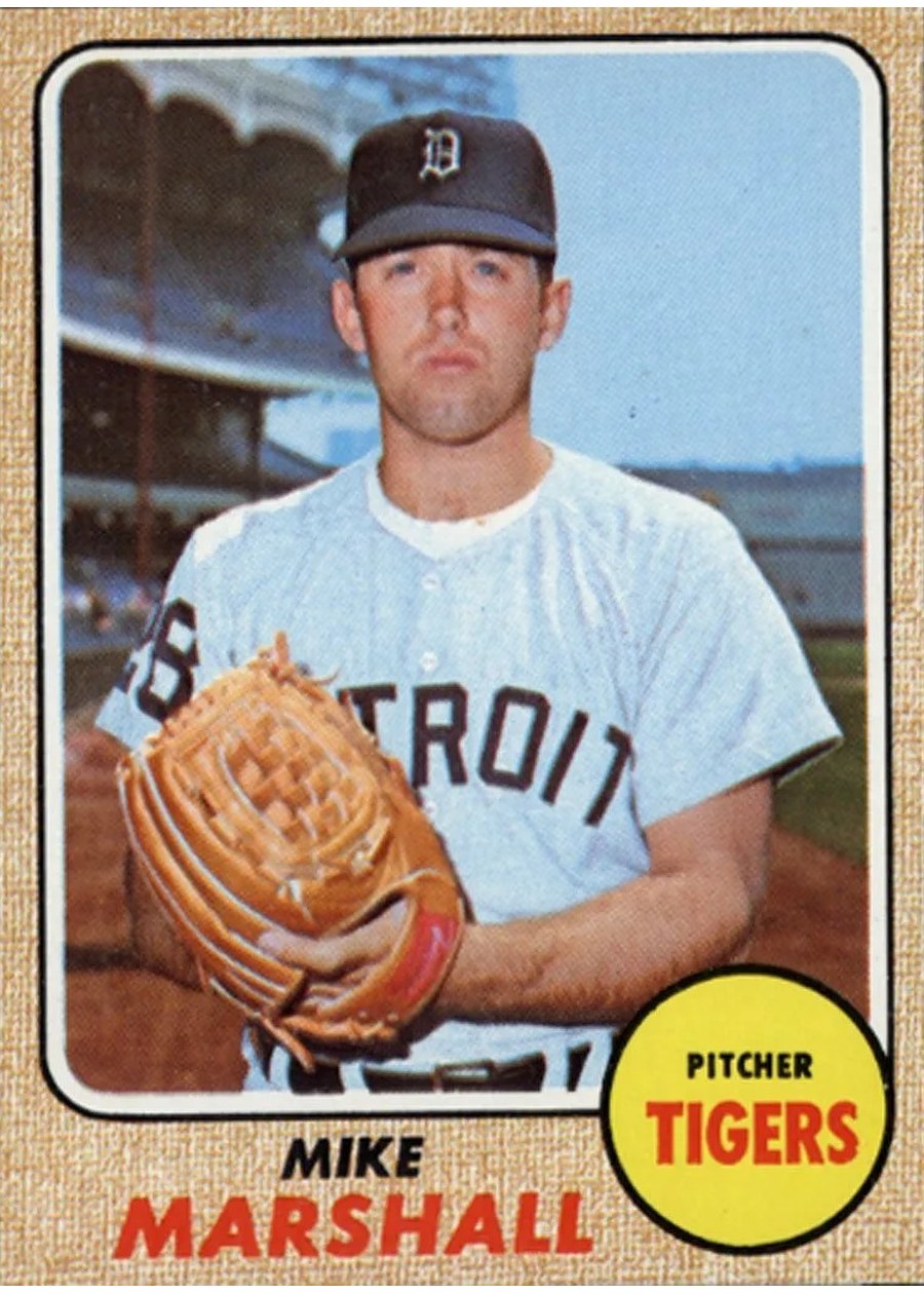 1968 Topps #201 Mike Marshall, Detroit Tigers