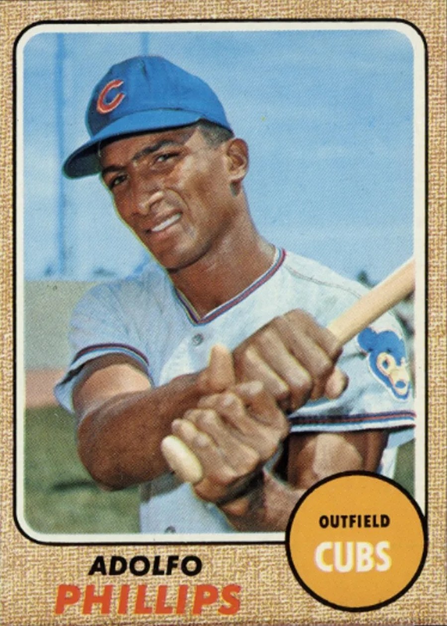1968 Topps #202 Adolfo Phillips, Chicago Cubs