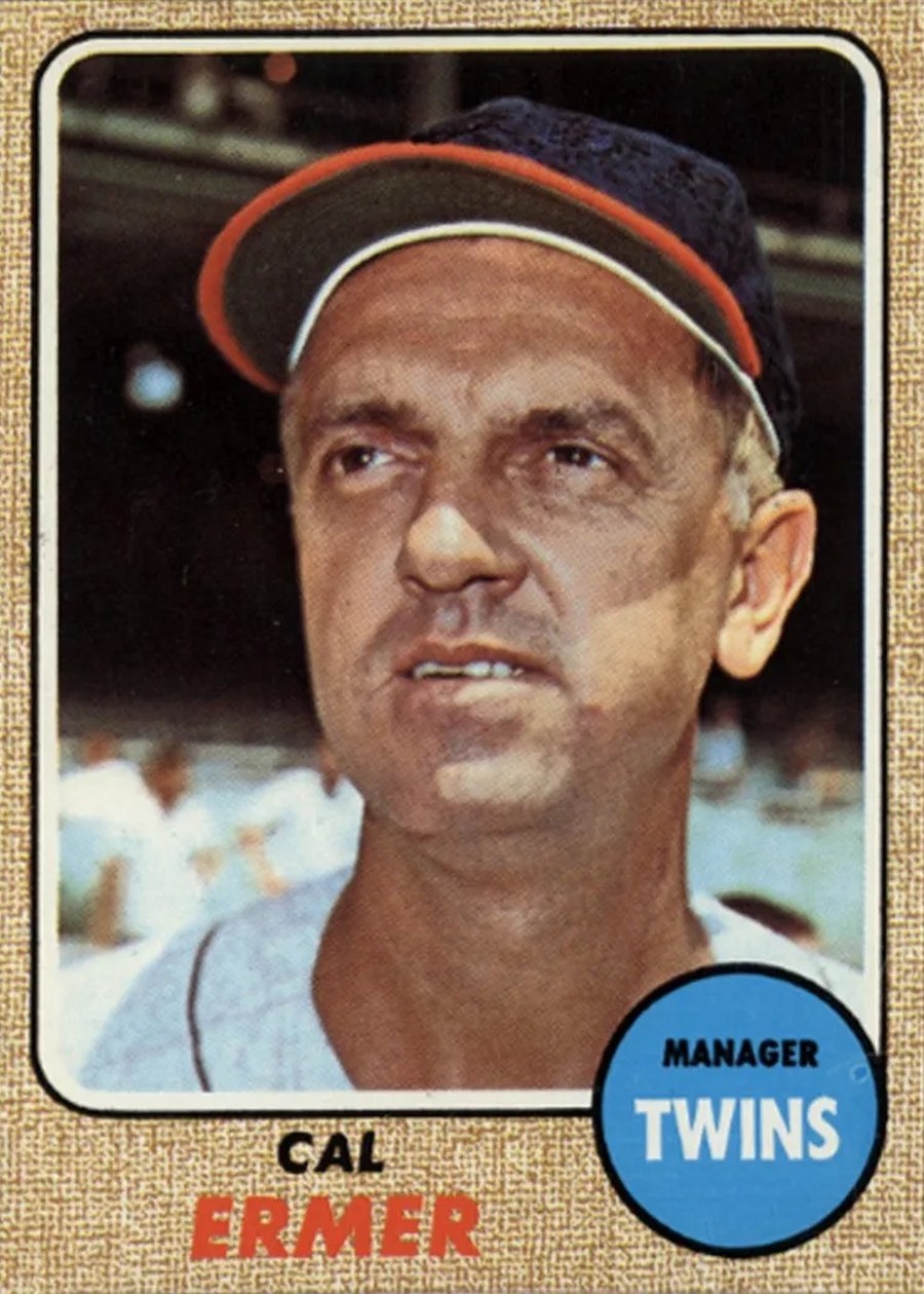 1968 Topps #206 Cal Ermer, Minnesota Twins