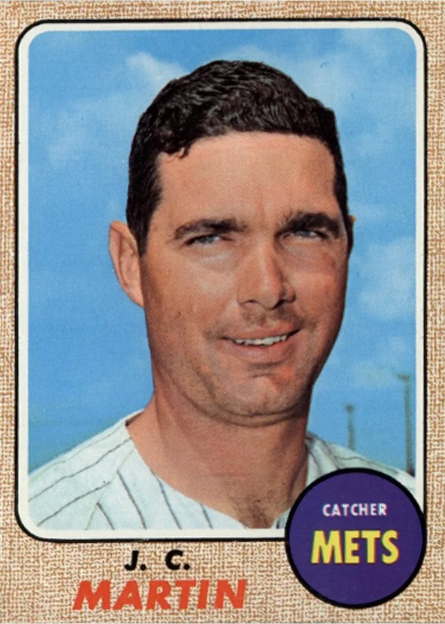 1968 Topps #211 J.C. Martin, New York Mets