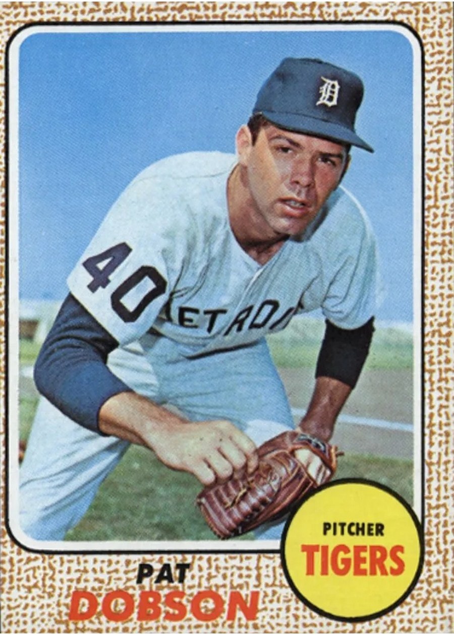 1968 Topps #22 Pat Dobson, Detroit Tigers