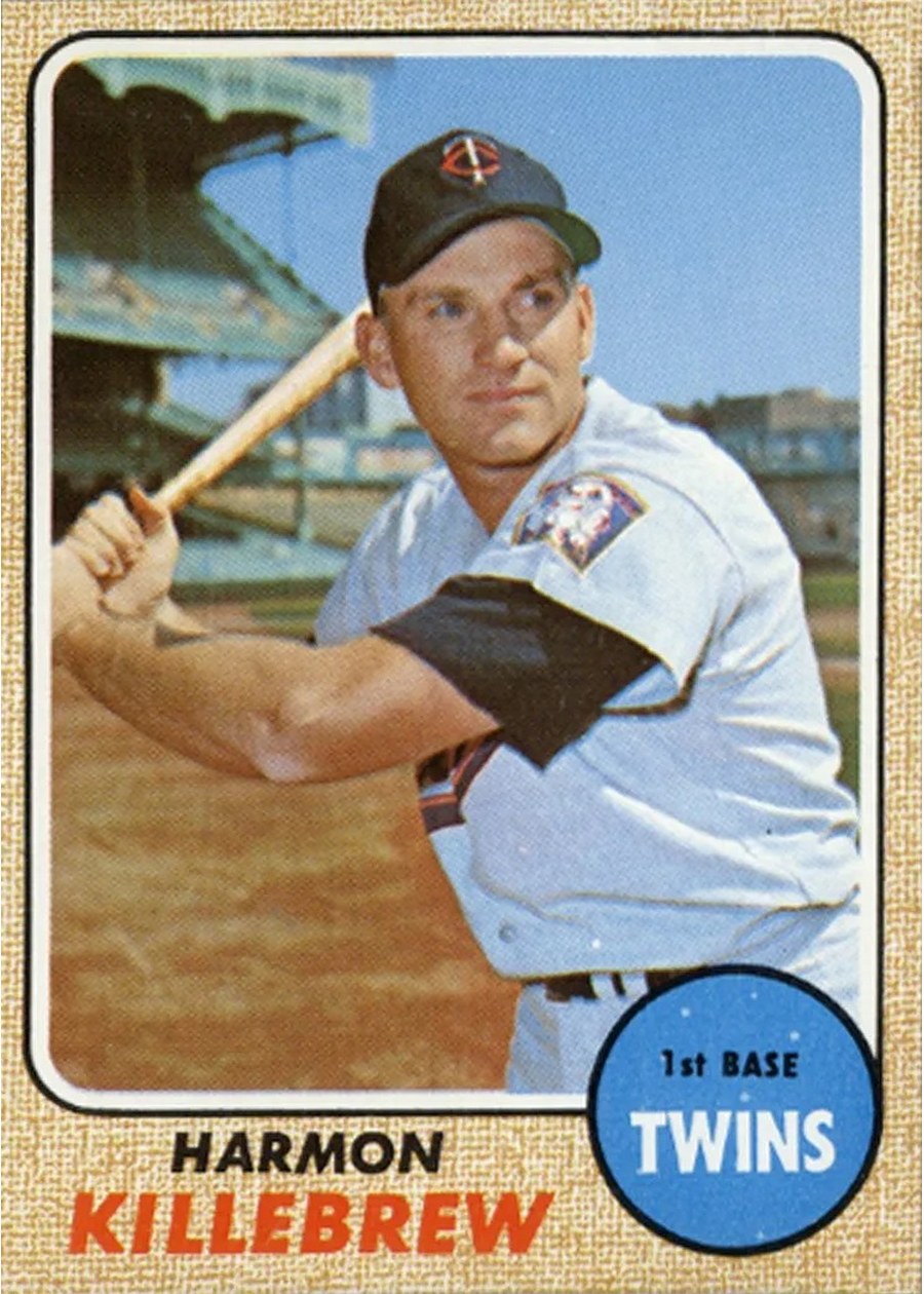 1968 Topps #220 Harmon Killebrew, Minnesota Twins
