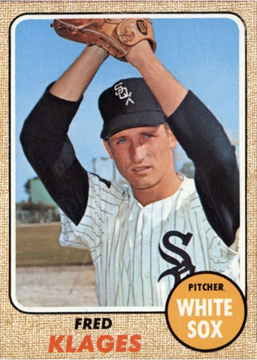 1968 Topps #229 Fred Klages, Chicago White Sox