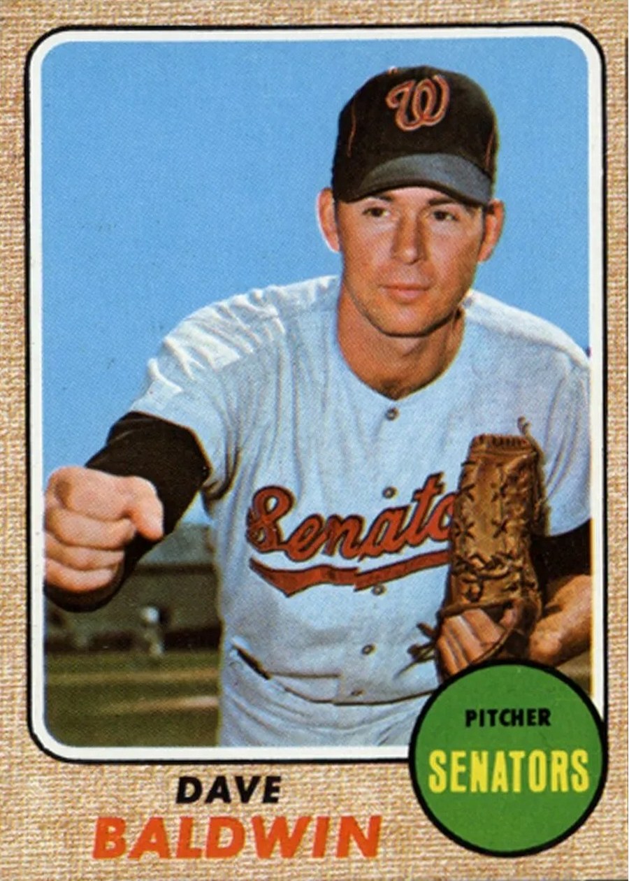 1968 Topps #231 Dave Baldwin, Washington Senators