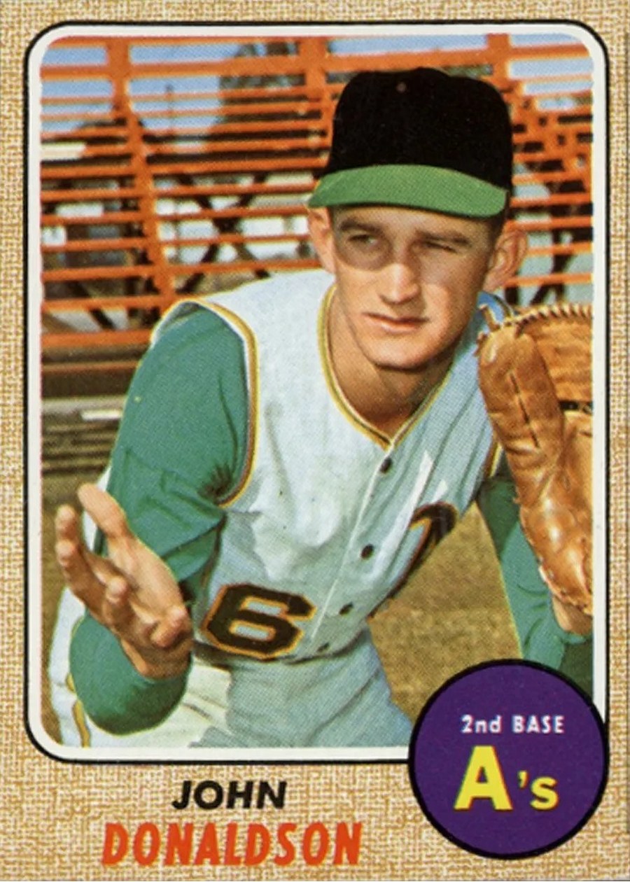 1968 Topps #244 John Donaldson, Oakland Athletics