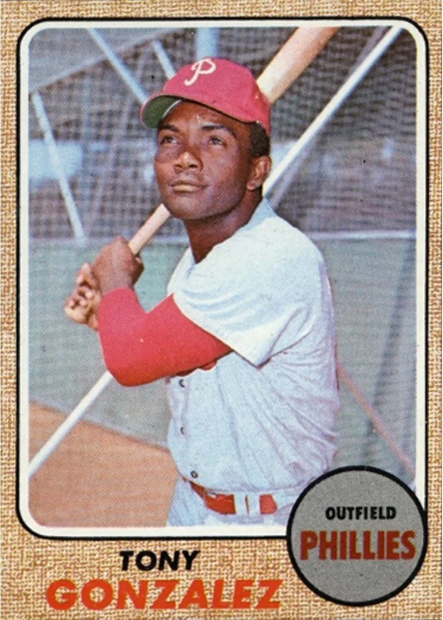 1968 Topps #245 Tony Gonzalez, Philadelphia Phillies