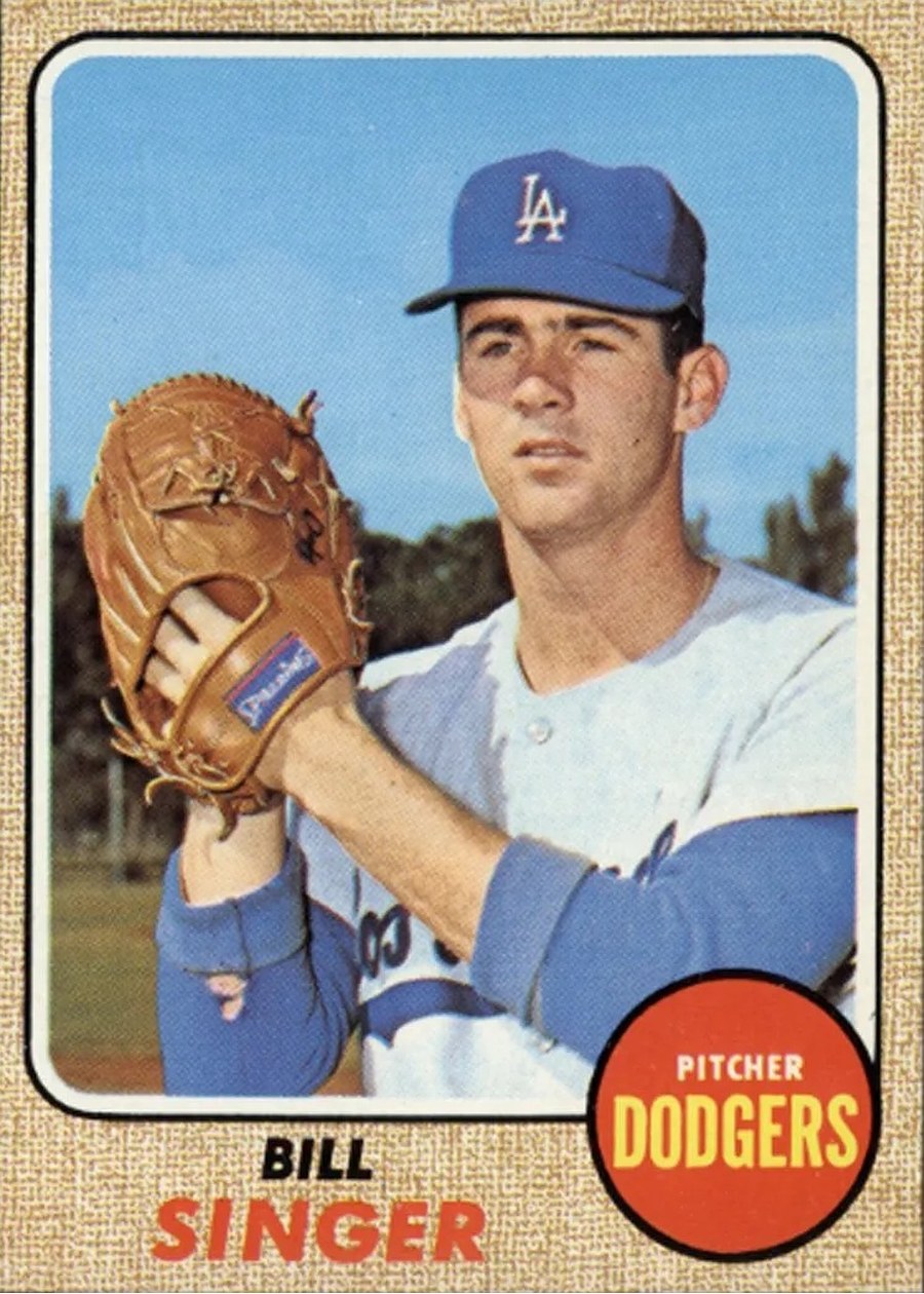 1968 Topps #249 Bill Singer, Los Angeles Dodgers
