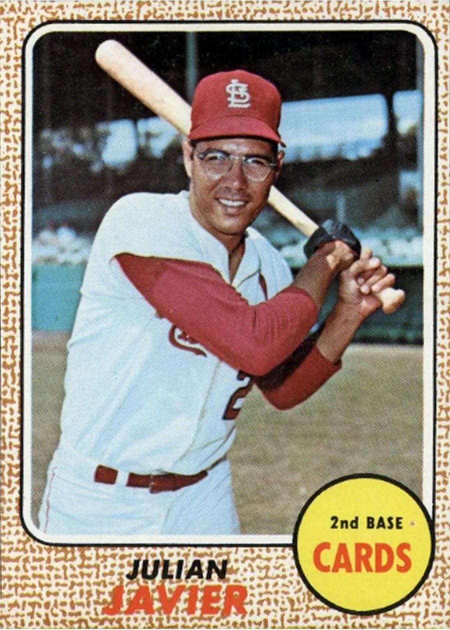 1968 Topps #25 Julian Javier, St. Louis Cardinals