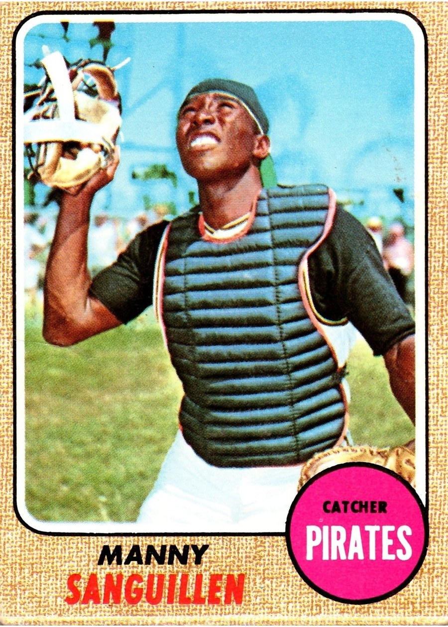 1968 Topps #251 Manny Sanguillen, Pittsburgh Pirates