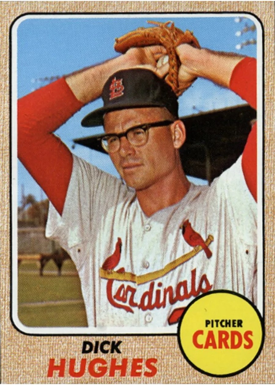 1968 Topps #253 Dick Hughes, St. Louis Cardinals