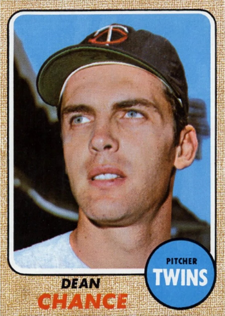 1968 Topps #255 Dean Chance, Minnesota Twins