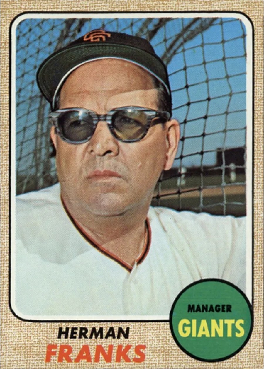 1968 Topps #267 Herman Franks, San Francisco Giants