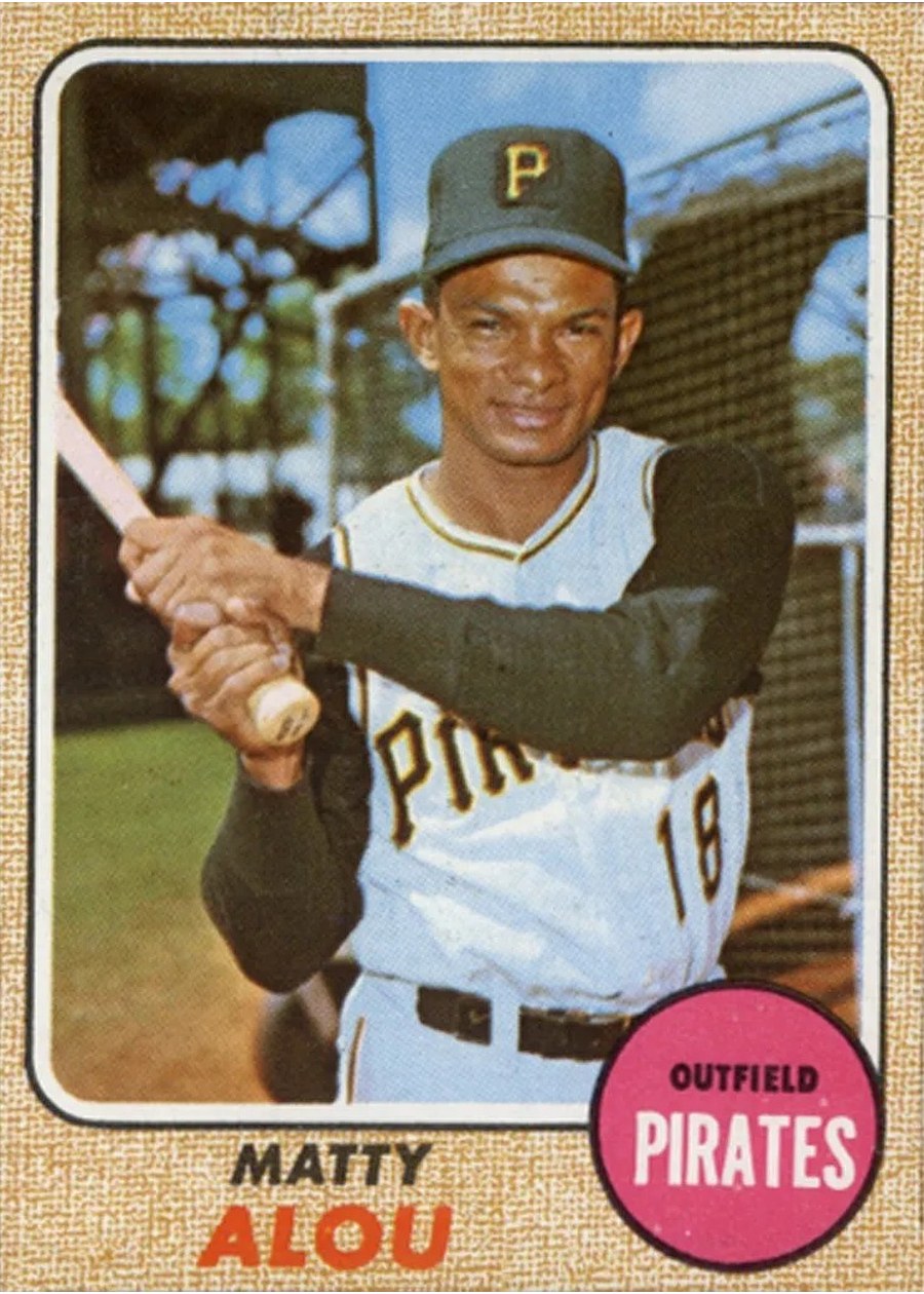 1968 Topps #270 Matty Alou, Pittsburgh Pirates