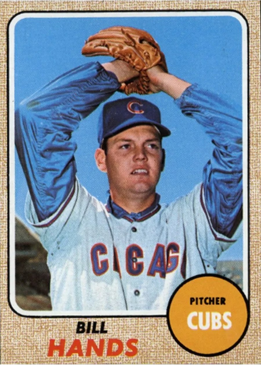 1968 Topps #279 Bill Hands, Chicago Cubs