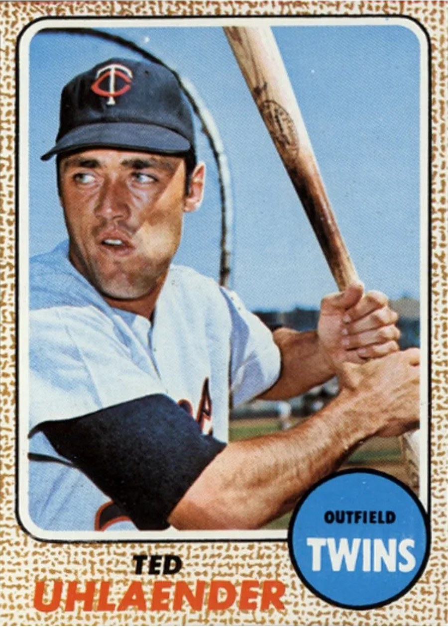 1968 Topps #28 Ted Uhlaender, Minnesota Twins