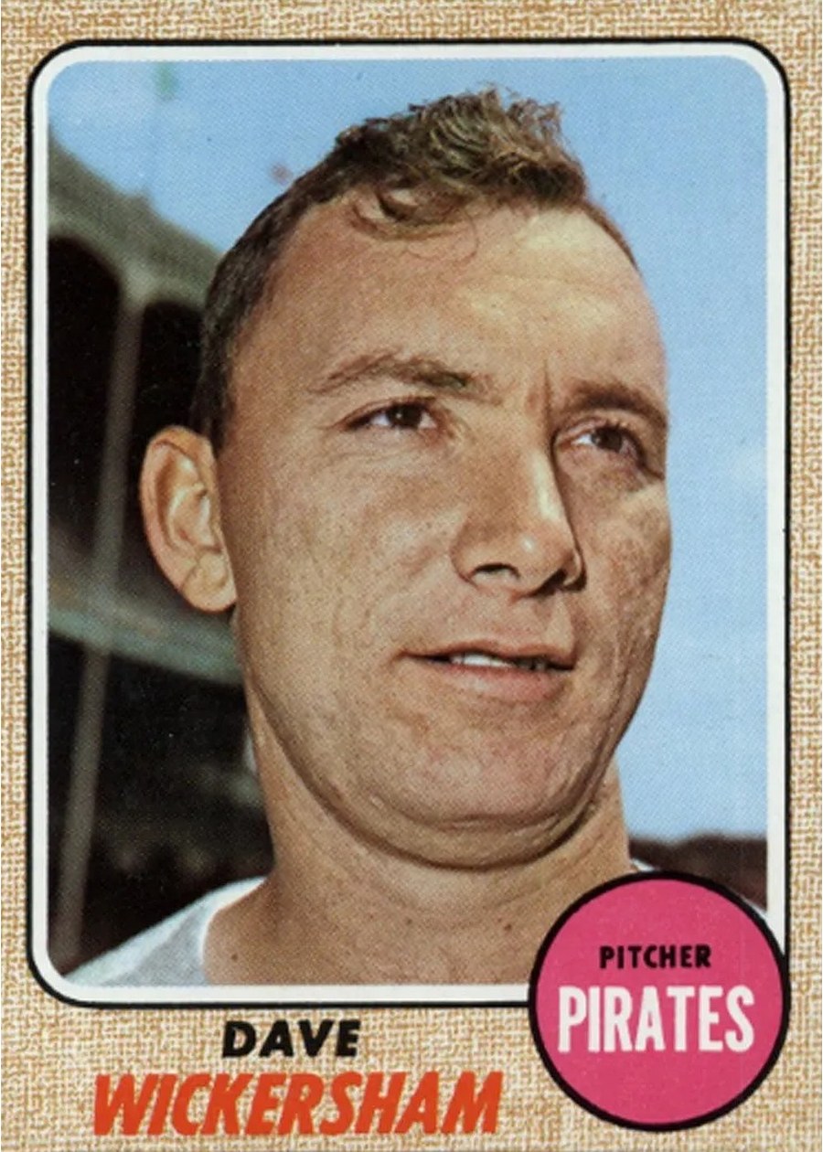 1968 Topps #288 Dave Wickersham, Pittsburgh Pirates