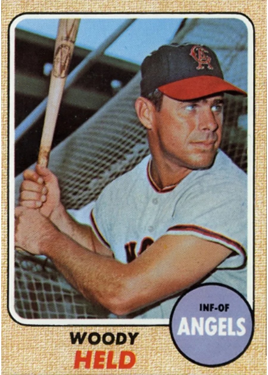 1968 Topps #289 Woody Held, California Angels