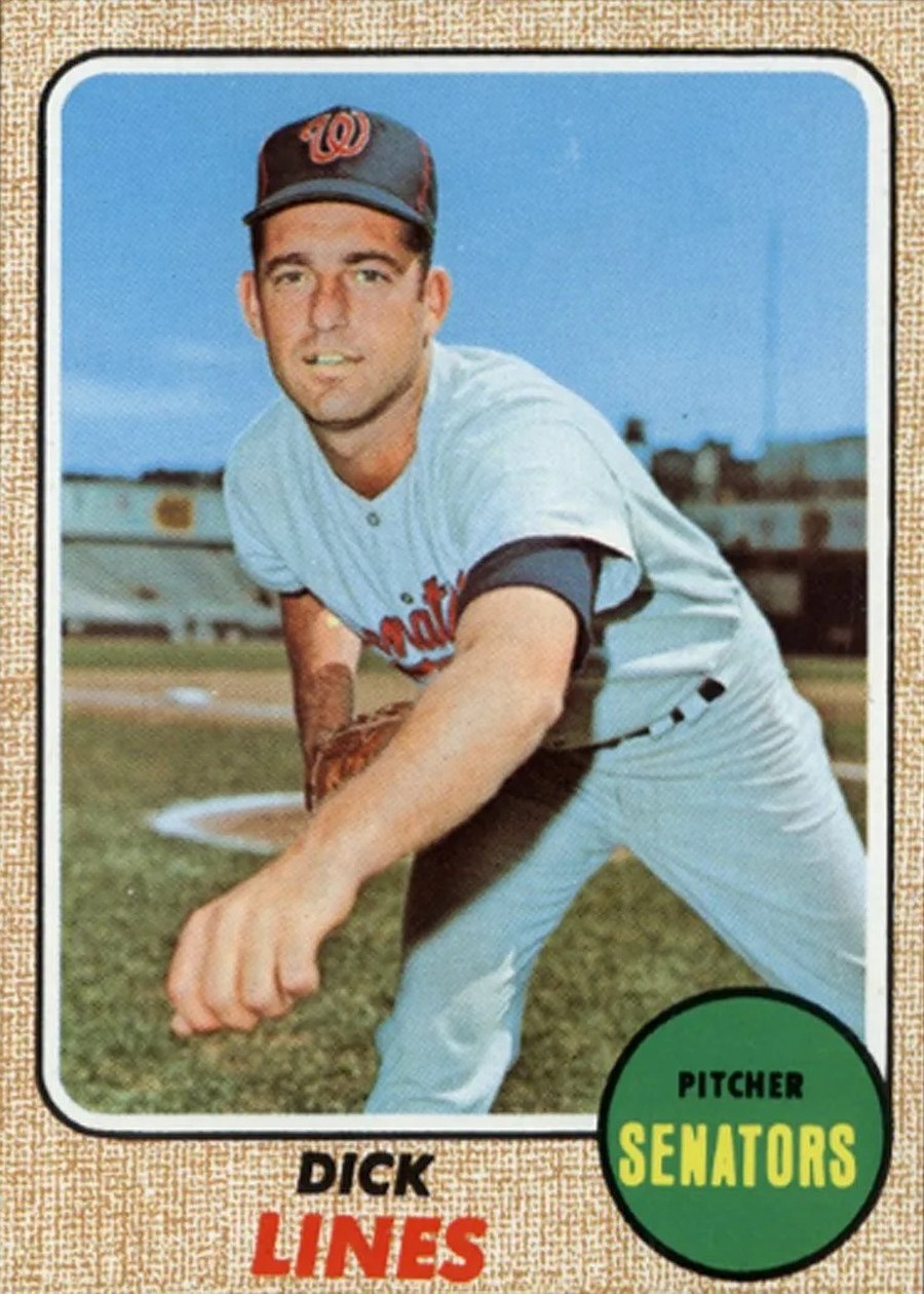 1968 Topps #291 Dick Lines, Washington Senators