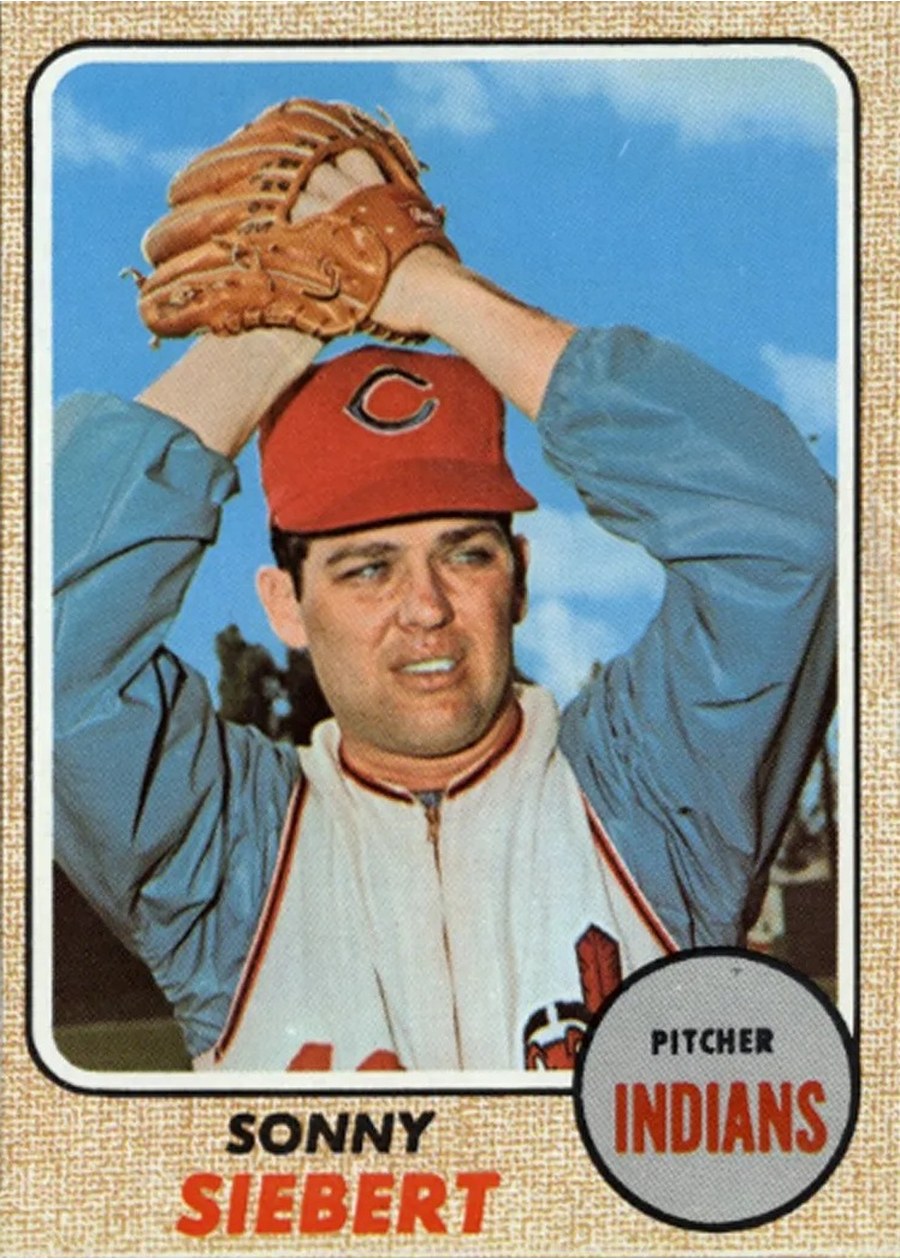 1968 Topps #295 Sonny Siebert, Cleveland Indians