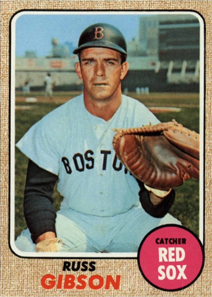 1968 Topps #297 Russ Gibson, Boston Red Sox