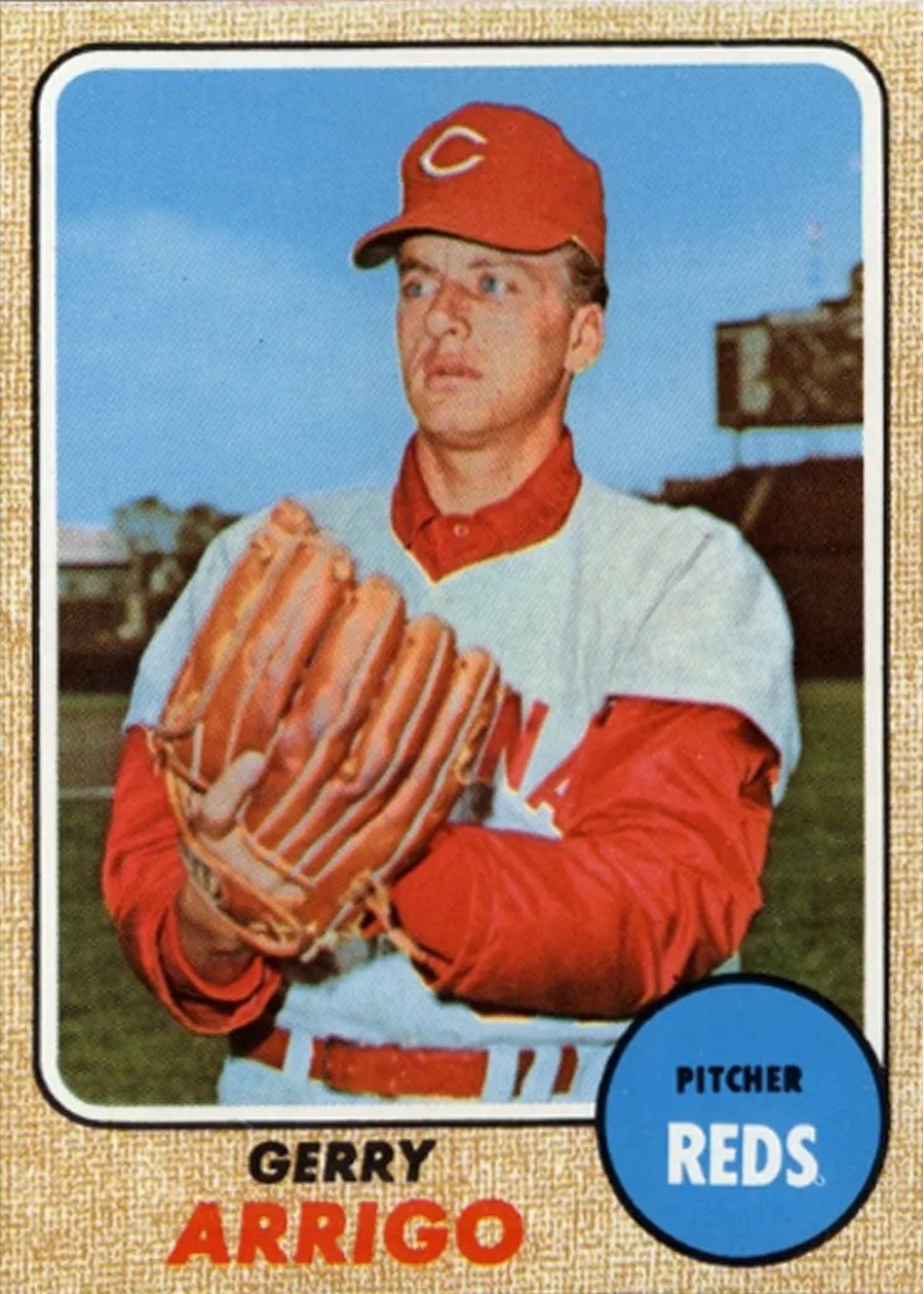 1968 Topps #302 Gerry Arrigo, Cincinnati Reds