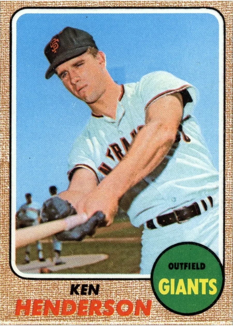 1968 Topps #309 Ken Henderson, San Francisco Giants