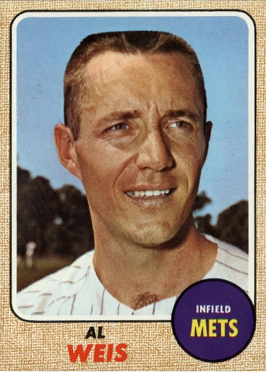 1968 Topps #313 Al Weis, New York Mets