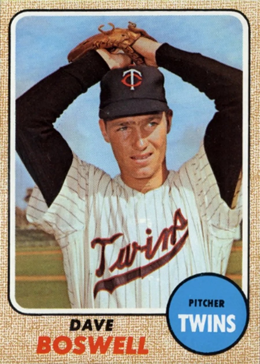 1968 Topps #322 Dave Boswell, Minnesota Twins