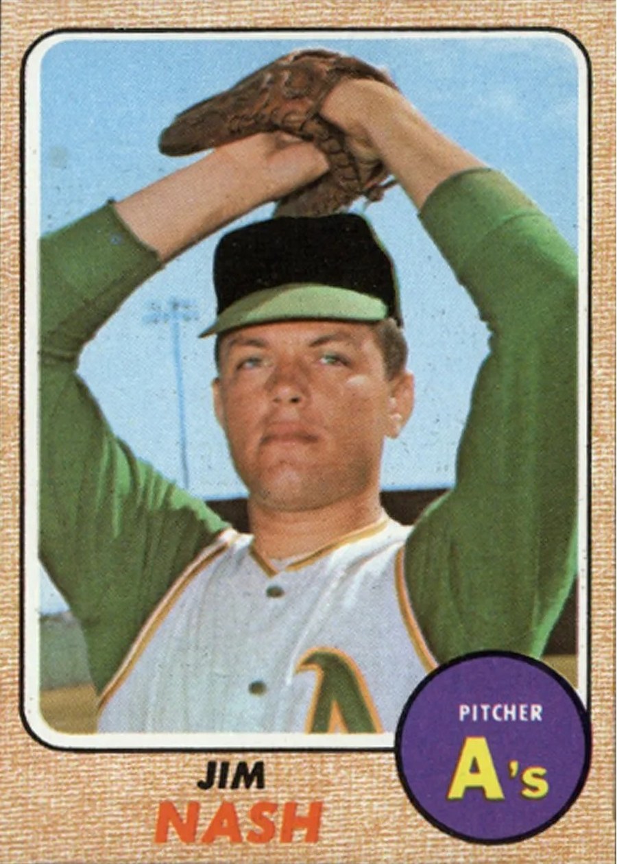 1968 Topps #324 Jim Nash, Oakland Athletics