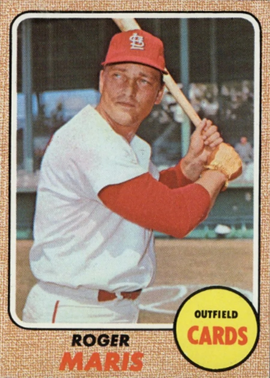 1968 Topps #330 Roger Maris, St. Louis Cardinals