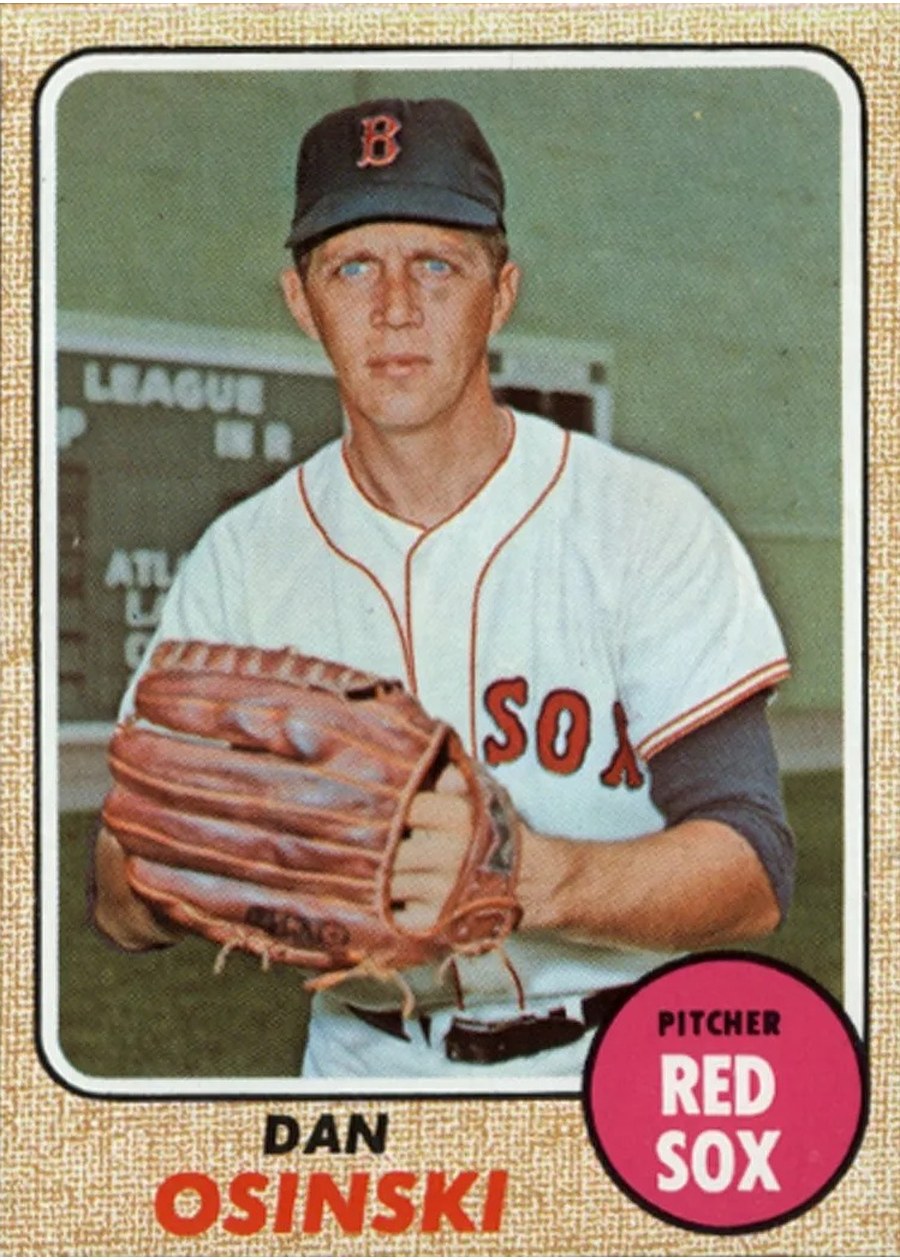 1968 Topps #331 Dan Osinski, Boston Red Sox