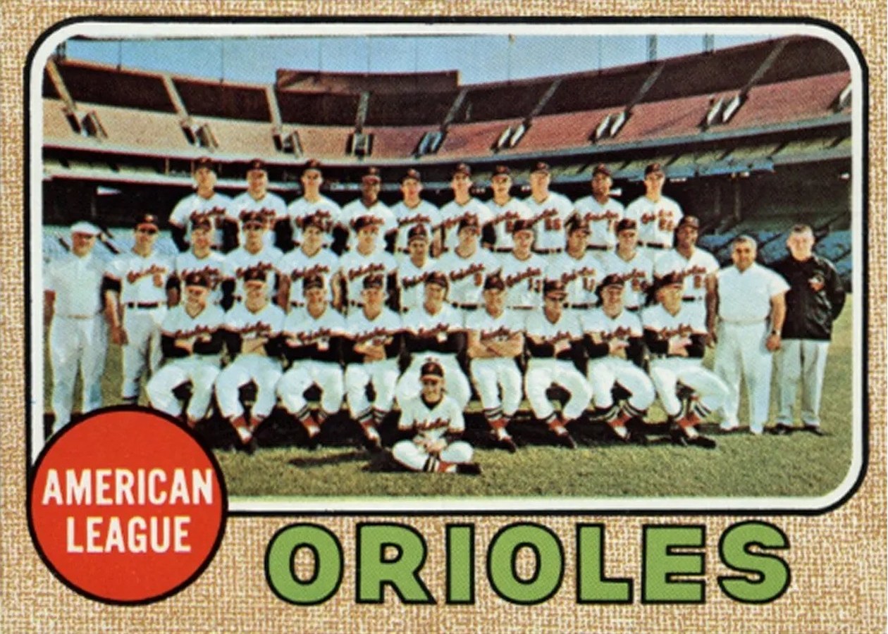 1968 Topps #334 Baltimore Orioles