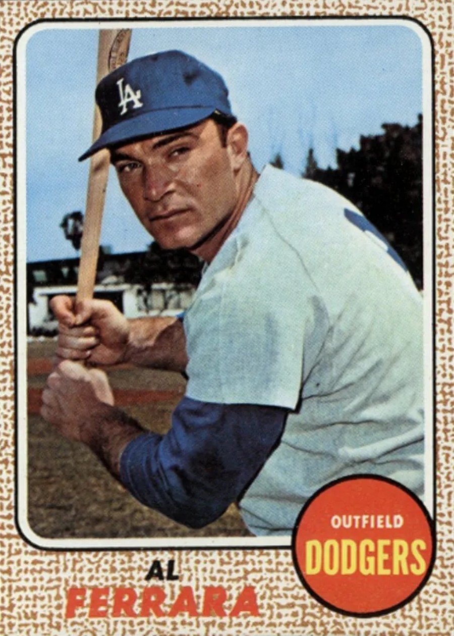 1968 Topps #34 Al Ferrara, Los Angeles Dodgers