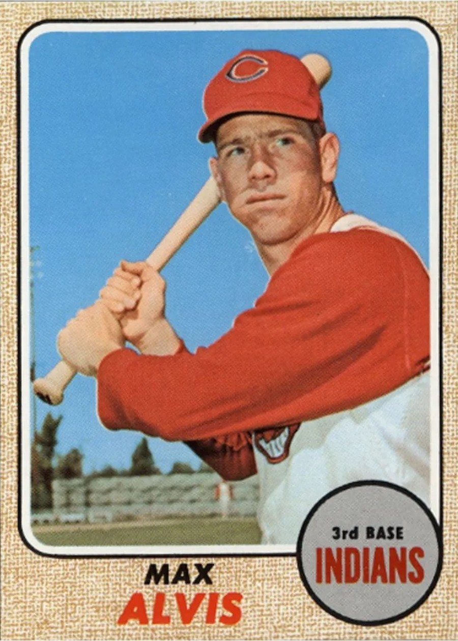 1968 Topps #340 Max Alvis, Cleveland Indians