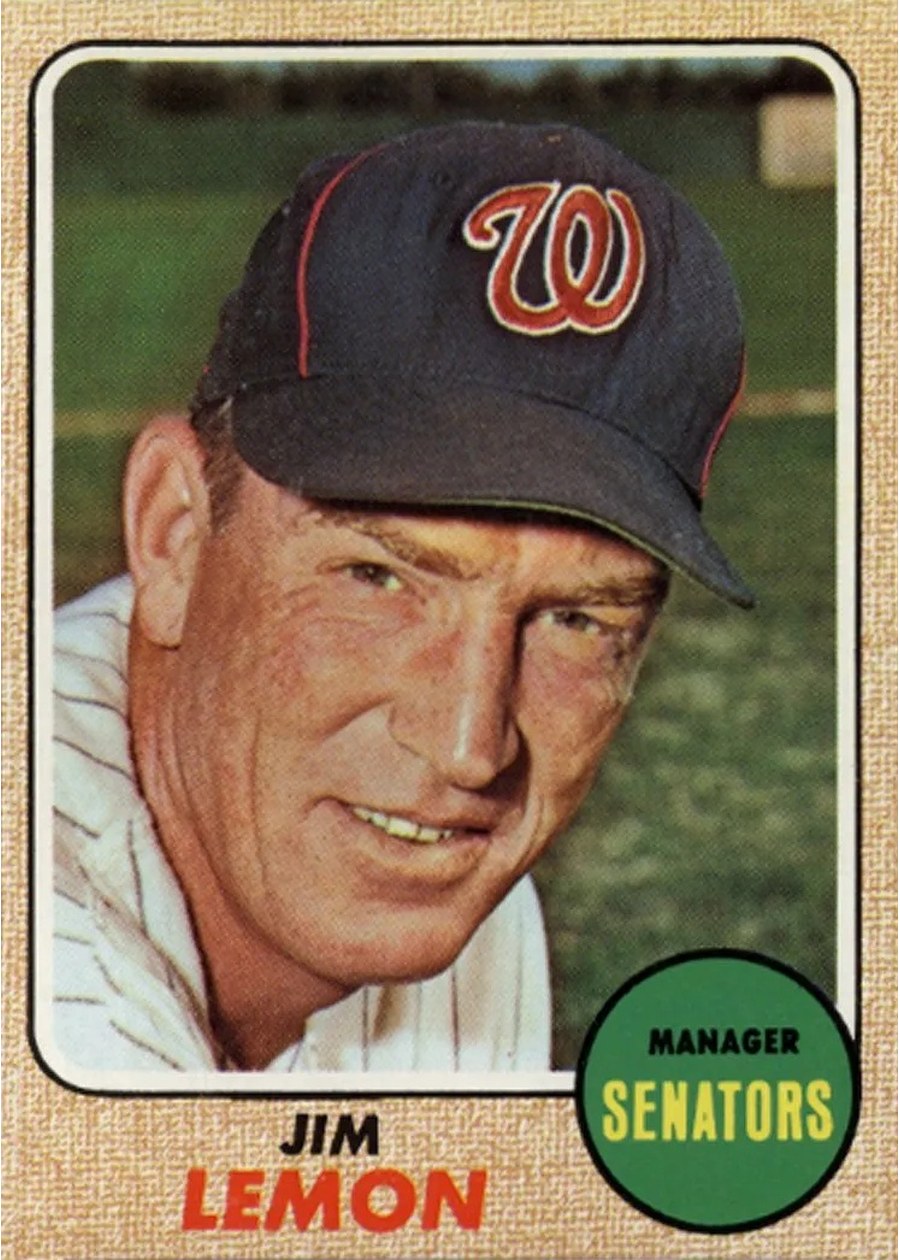 1968 Topps #341 Jim Lemon, Washington Senators