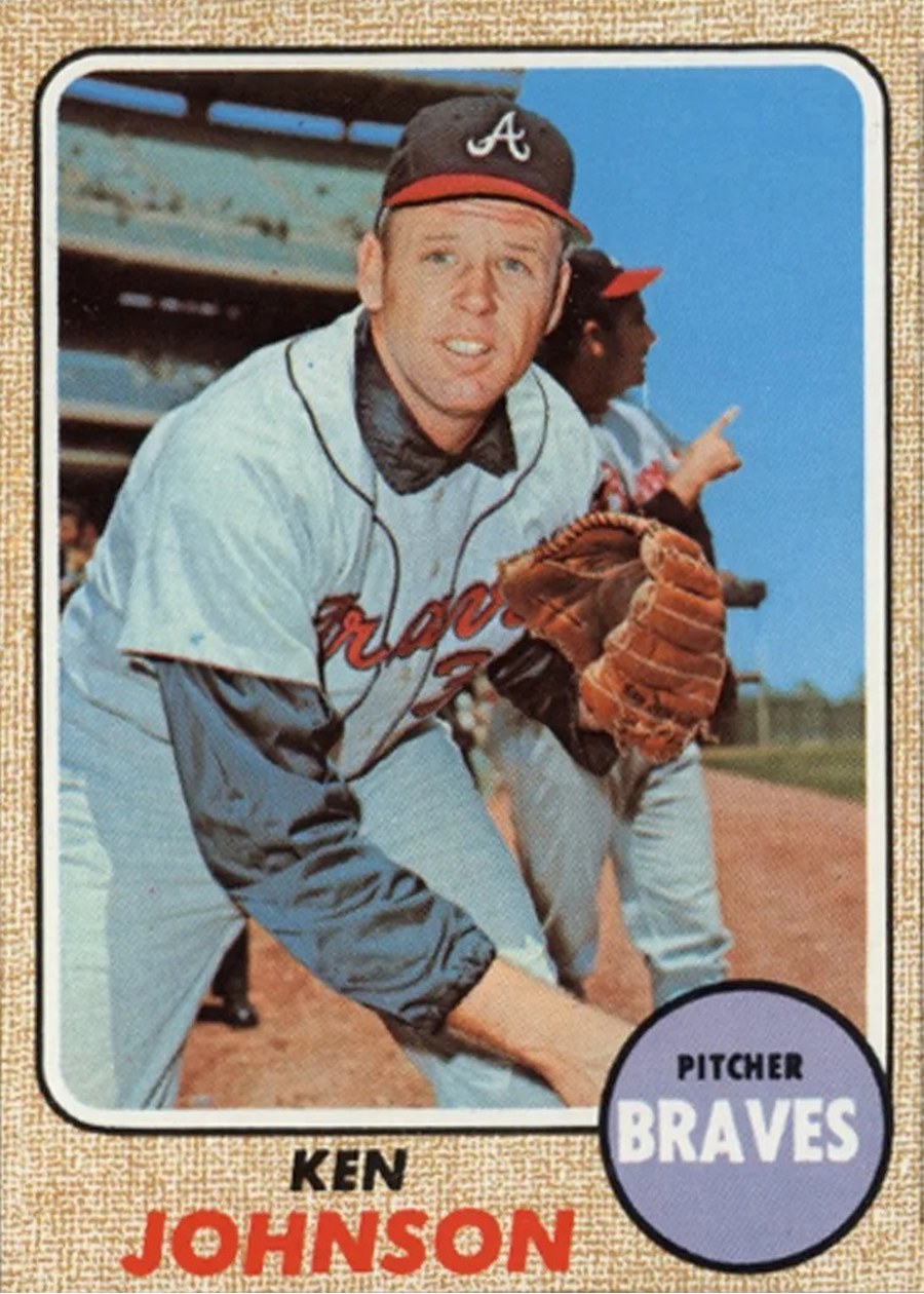 1968 Topps #342 Ken Johnson, Atlanta Braves