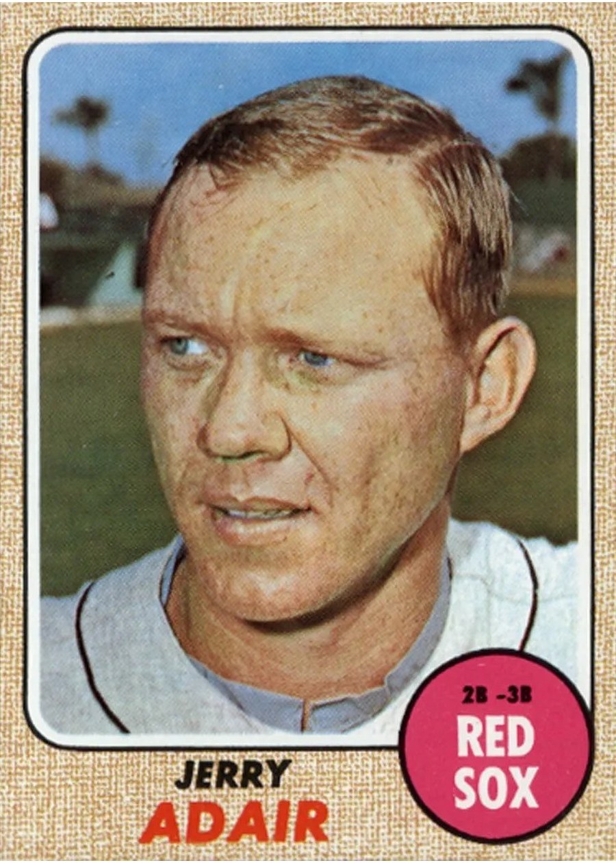 1968 Topps #346 Jerry Adair, Boston Red Sox