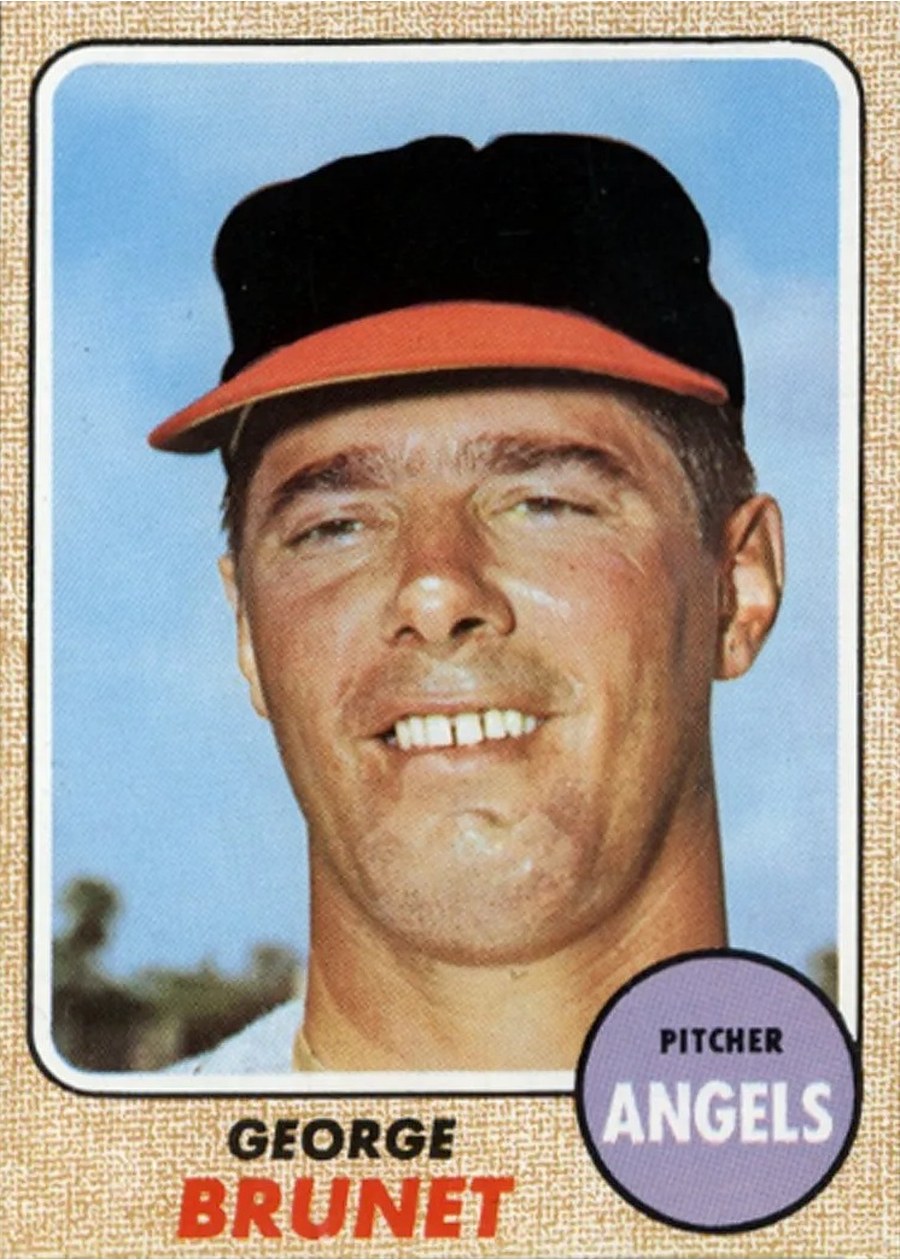 1968 Topps #347 George Brunet, California Angels