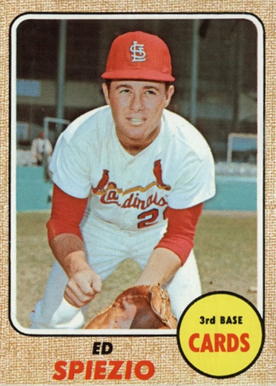 1968 Topps #349 Ed Spiezio, St. Louis Cardinals