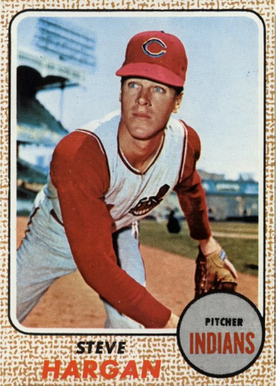 1968 Topps #35 Steve Hargan, Cleveland Indians