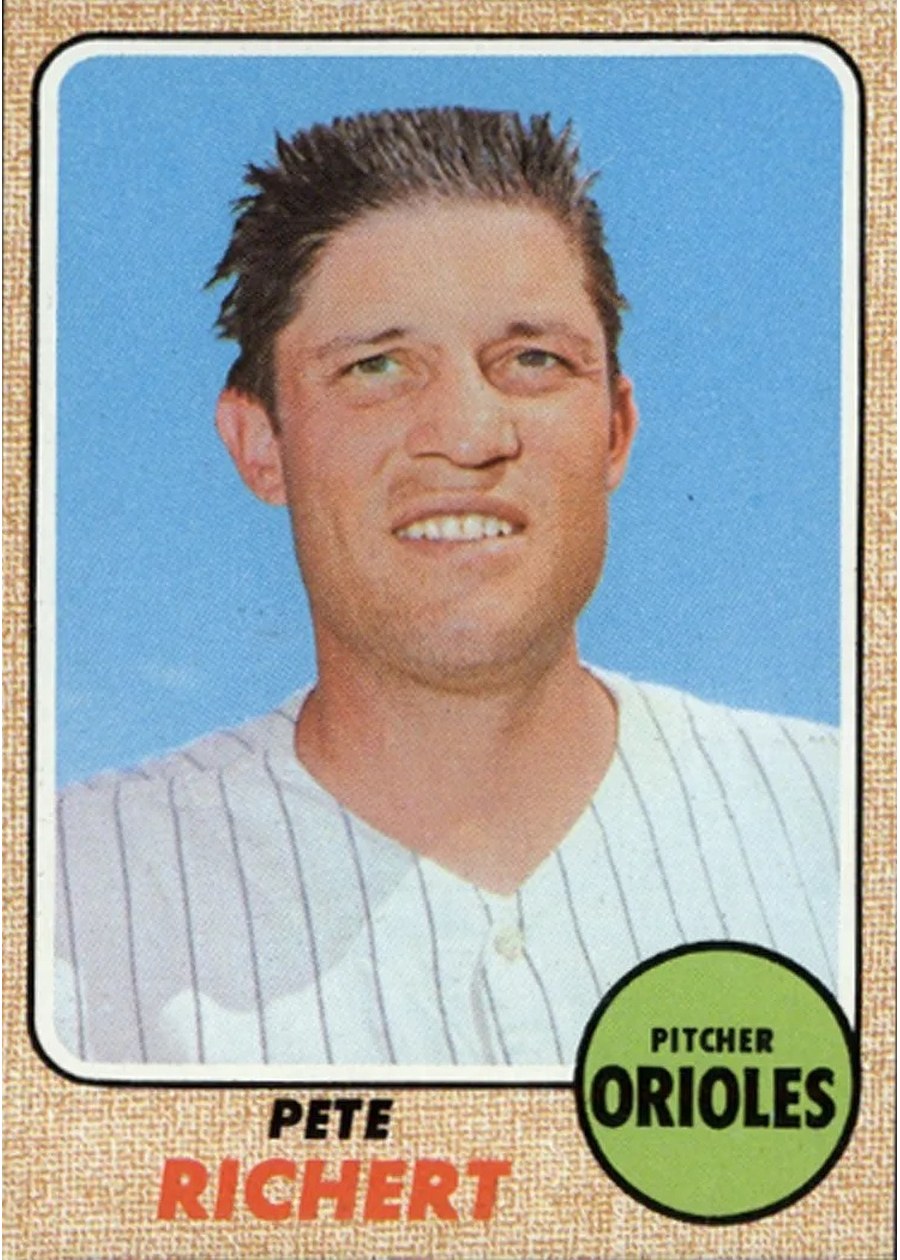 1968 Topps #354 Pete Richert, Baltimore Orioles