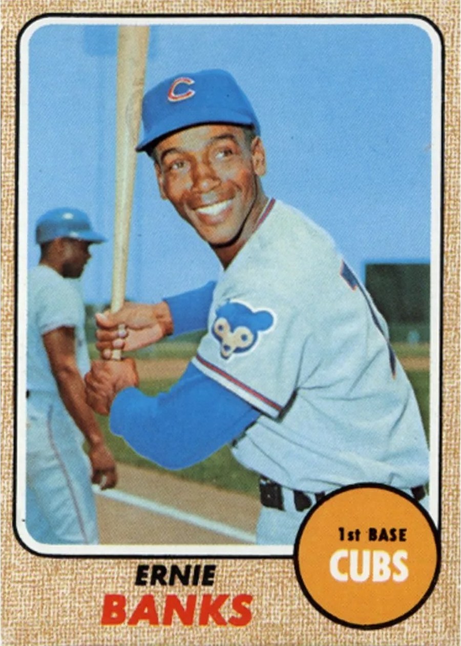 1968 Topps #355 Ernie Banks, Chicago Cubs
