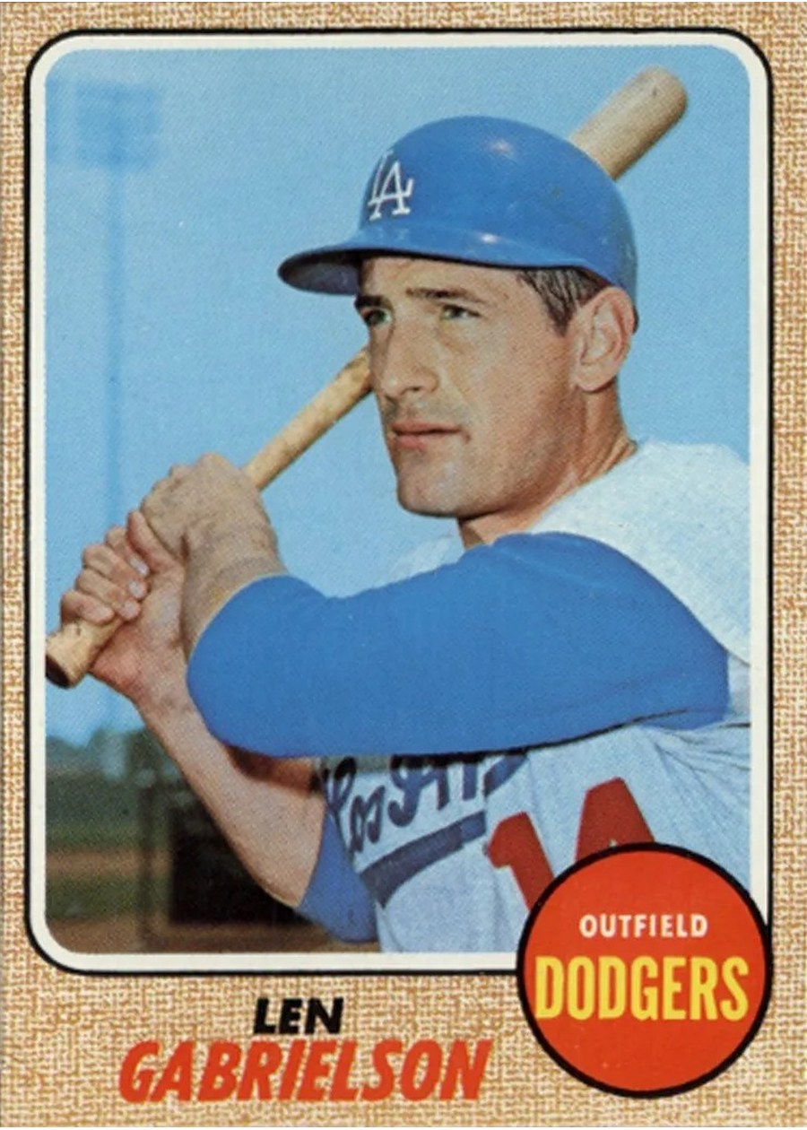1968 Topps #357 Len Gabrielson, Los Angeles Dodgers