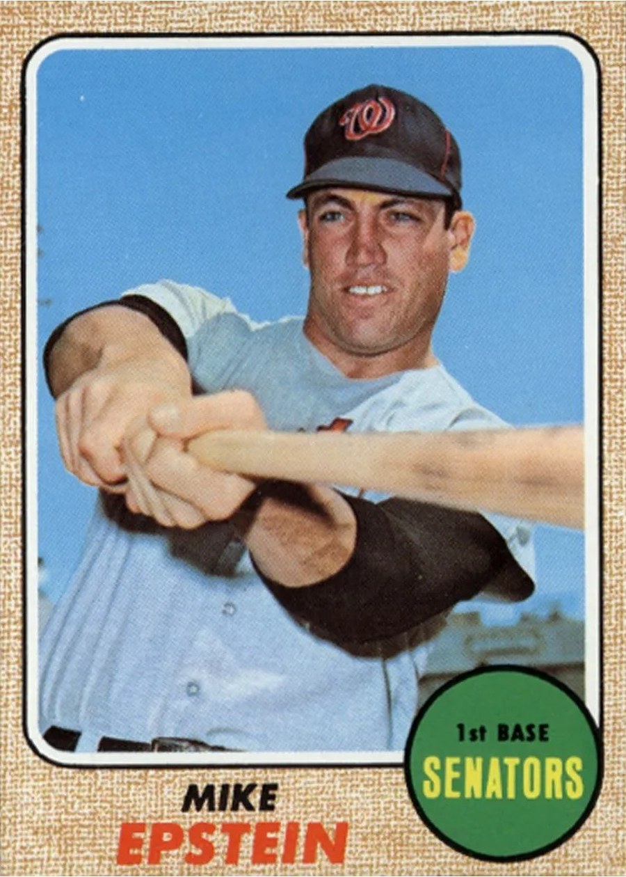1968 Topps #358 Mike Epstein, Washington Senators