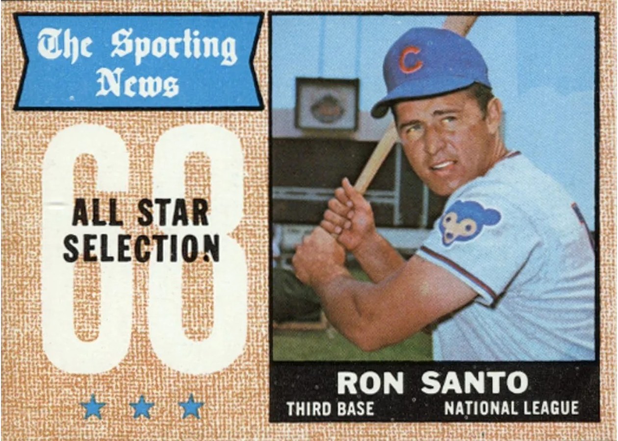 1968 Topps #366 Ron Santo, Chicago Cubs