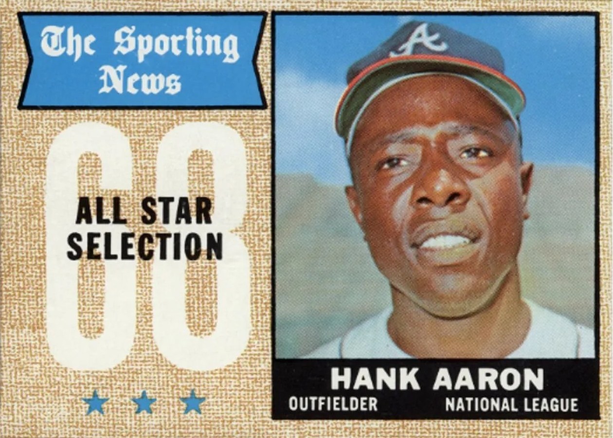 1968 Topps #370 Hank Aaron, Atlanta Braves