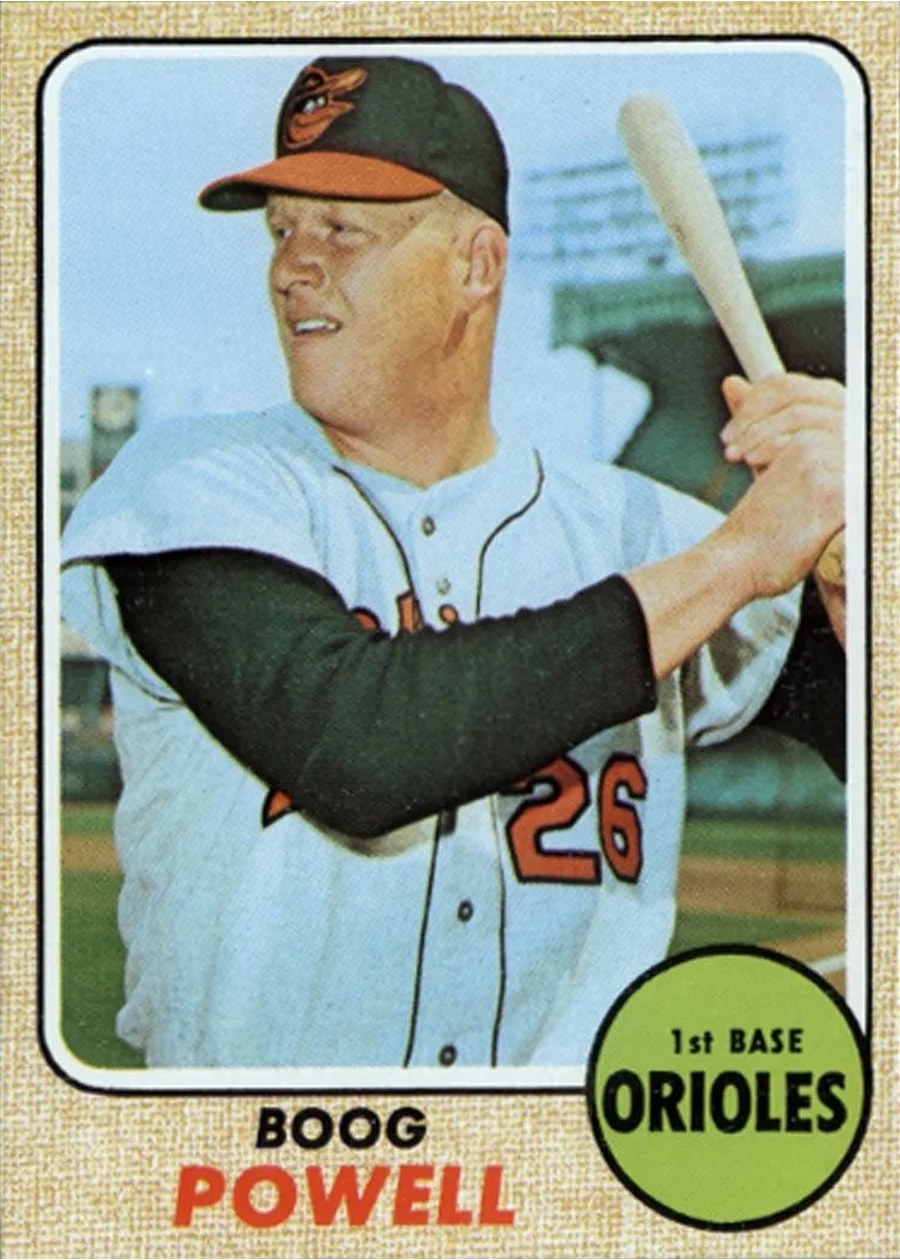 1968 Topps #381 Boog Powell, Baltimore Orioles